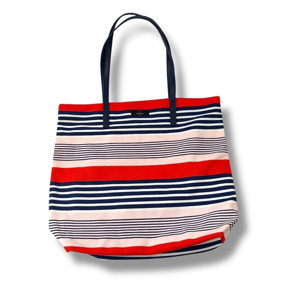 Kate Spade Canvas Bon Shopper Tote Bag Striped